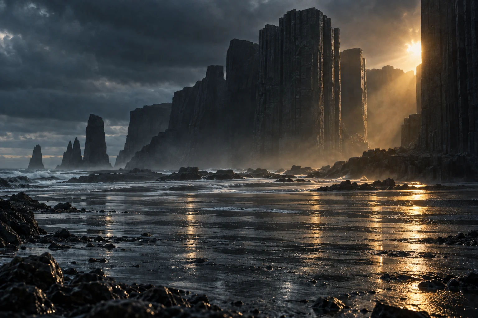 Tidal architectural environment without the vehicle